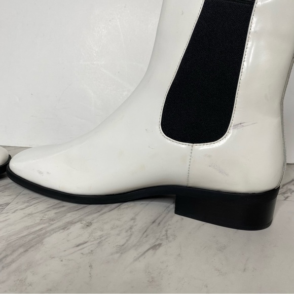 Jeffery Campbell Emrys White Leather Chelsea Bootie 8 - Picture 7 of 16